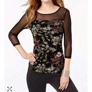 I.N.C. Petite Illusion-Yoke Top, size pp